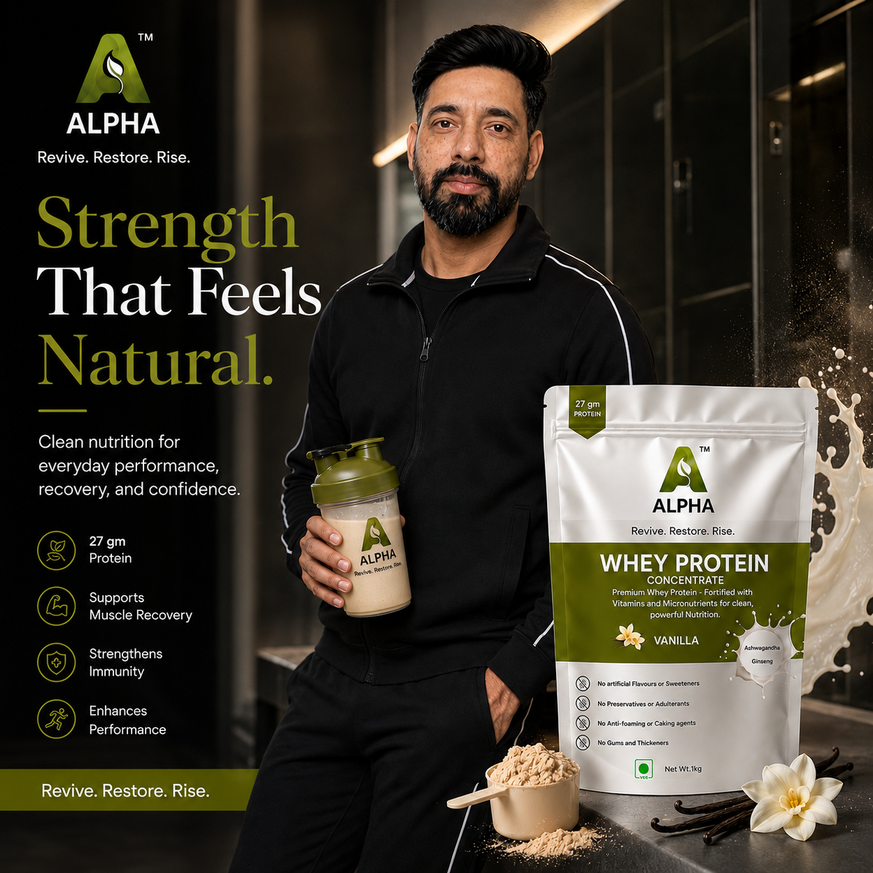 Alpha Whey Protein Concentrate 1 kg - Image 3