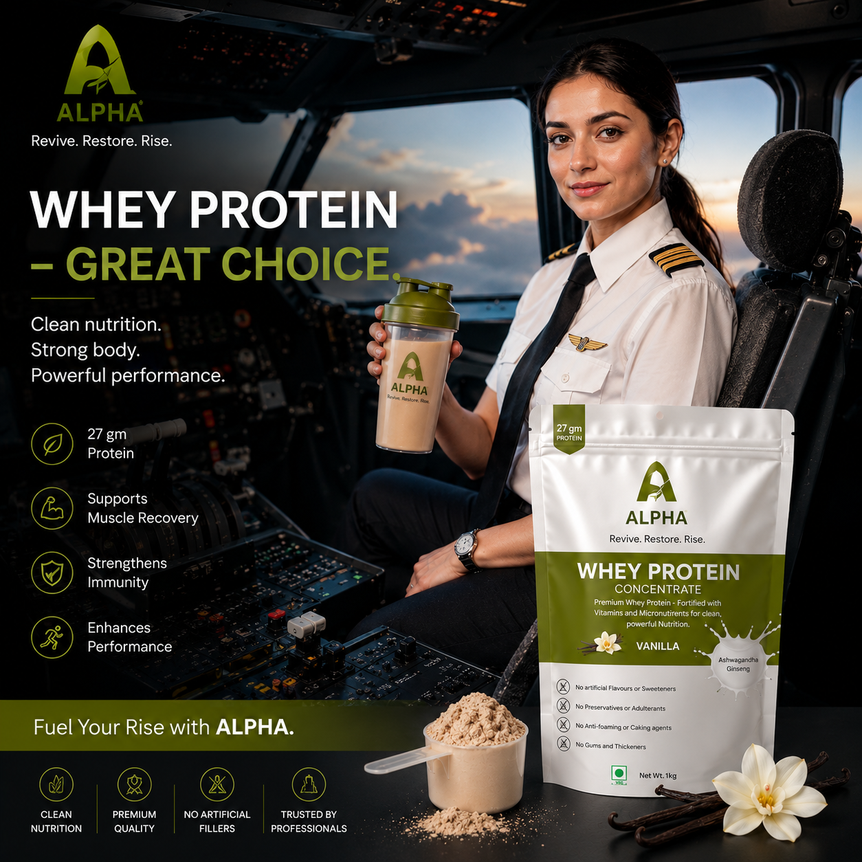 Alpha Whey Protein Concentrate 1 kg - Image 9