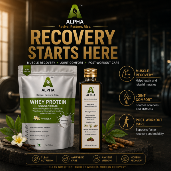 Alpha Performance and Relief Combo whey protein BMO combo product