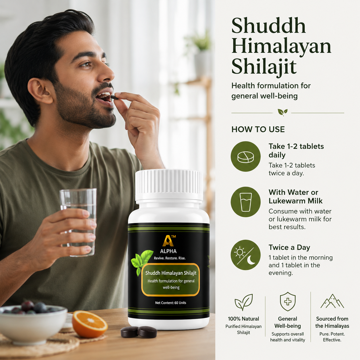 Alpha Shilajit Tablets purity