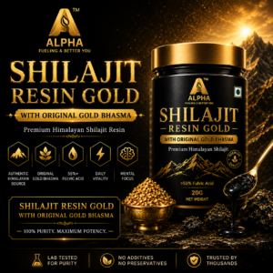 Alpha Shilajit Resin with original Gold Bhasma